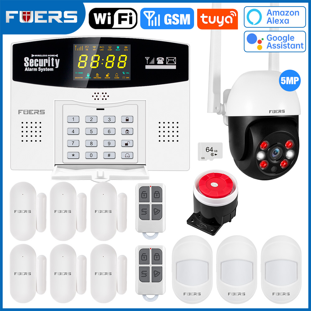Home Security Front Door Camera - Комплект умной сигнализации Fuers Tuya, Wi-Fi,