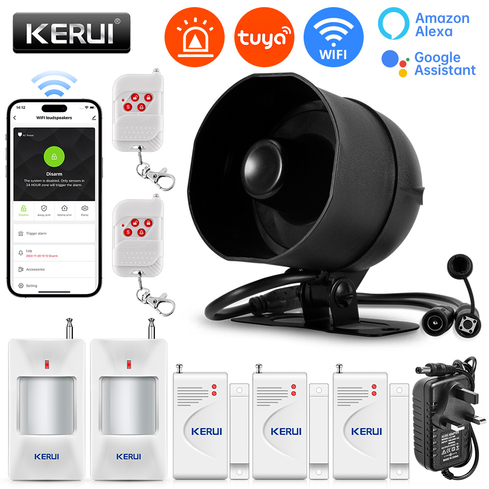 Sim Gsm Alarm - KERUI 120 дБ сирена сигнализация Wi-Fi