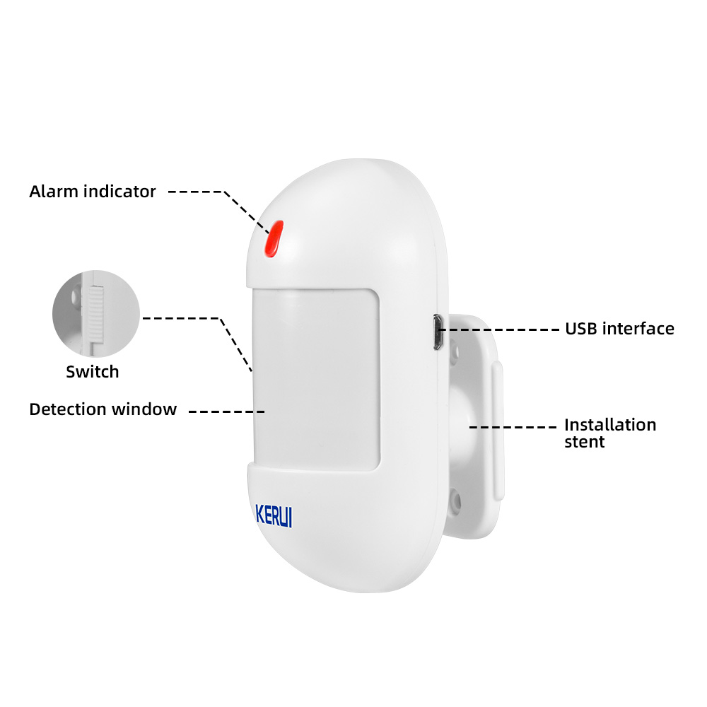 KERUI беспроводной PIR датчик  – обзор и цена Sim Gsm Alarm