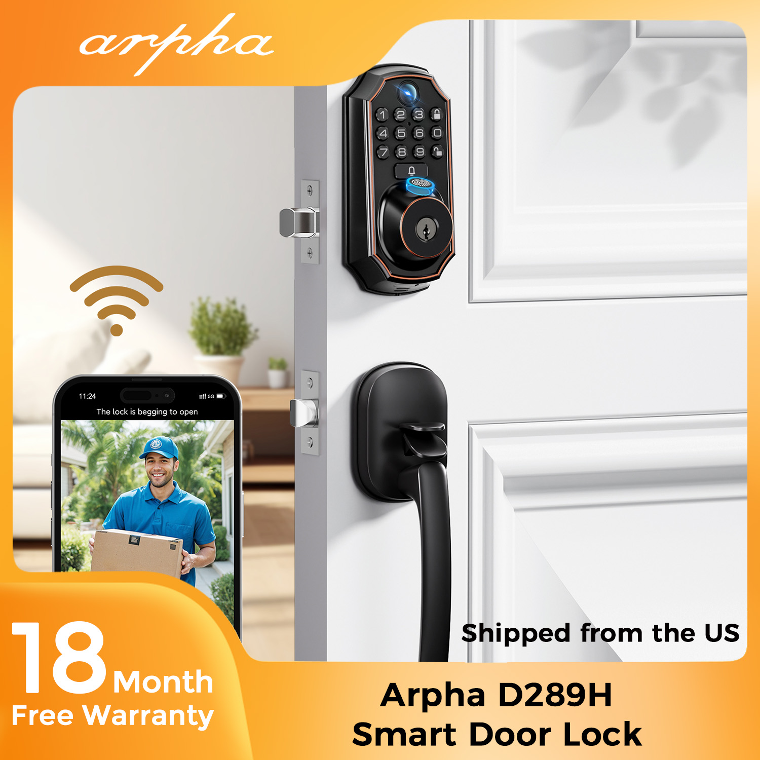 ARPHA D289H – умный дверной за – обзор и цена Home Security Front Door Camera