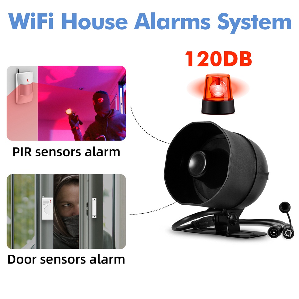 KERUI 120 дБ сирена сигнализац – обзор и цена Sim Gsm Alarm